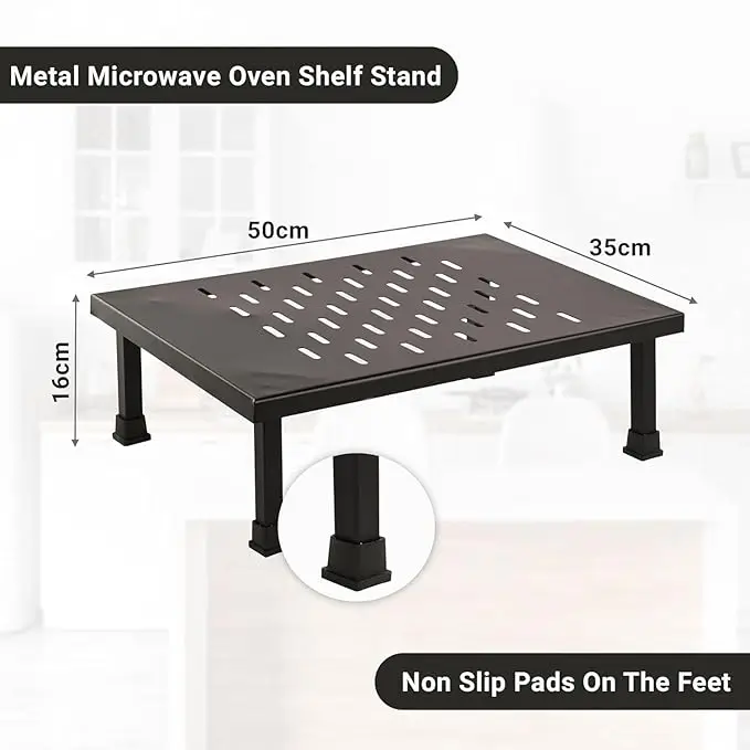 Metal Microwave Stand for Kitchen Platform With Cooling Holes 2