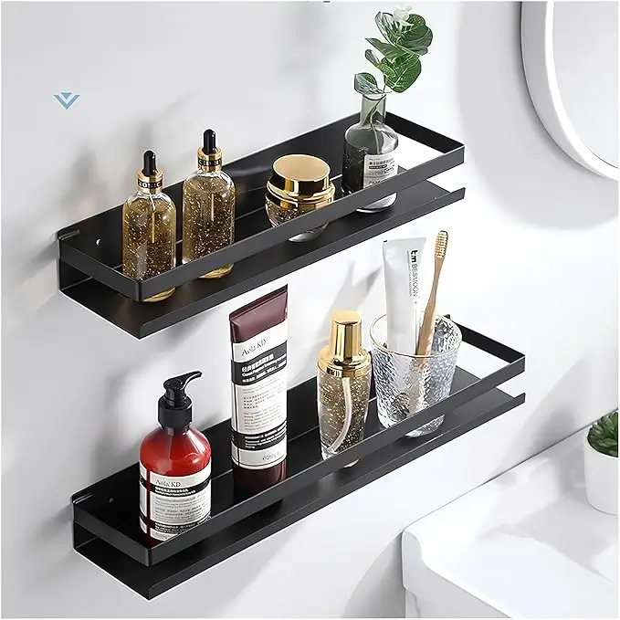 Metal Multi-Purpose Wall Shelf Mount Floating Bathroom Shelf