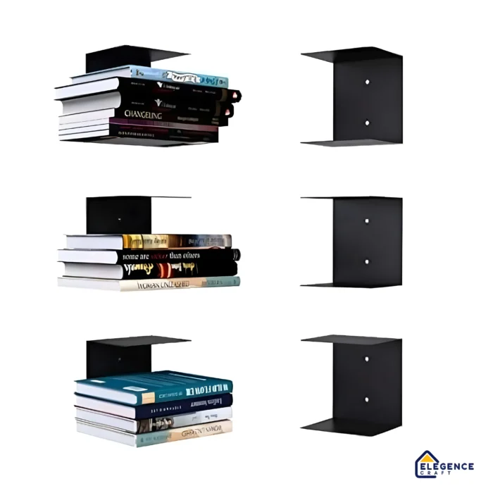 Metal Bookshelf Black